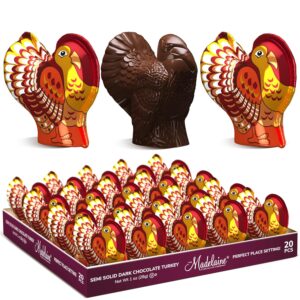 Madelaine Dark Chocolate Foil Wrapped Turkey 1oz 20ct Tray